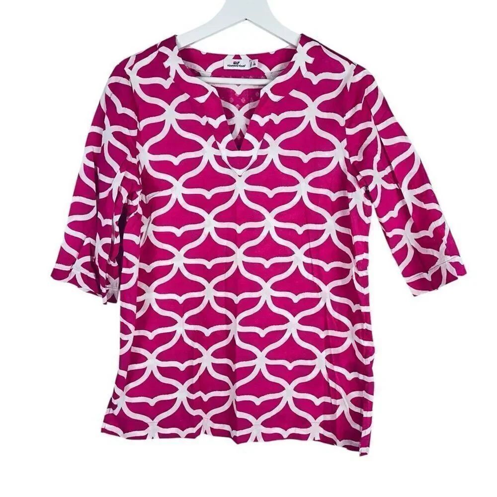 Vineyard Vines Girls Large Coverup Pink White